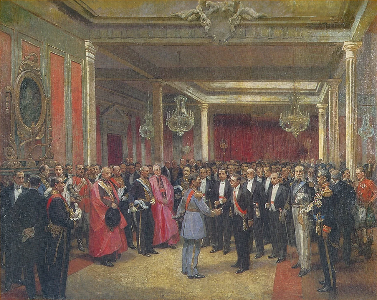 Interior of the Government Palace of Perú in 1921.