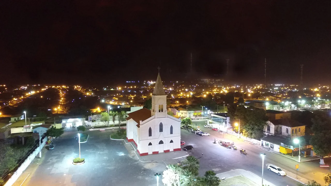 Vista área da Igreja de São Sebastião.