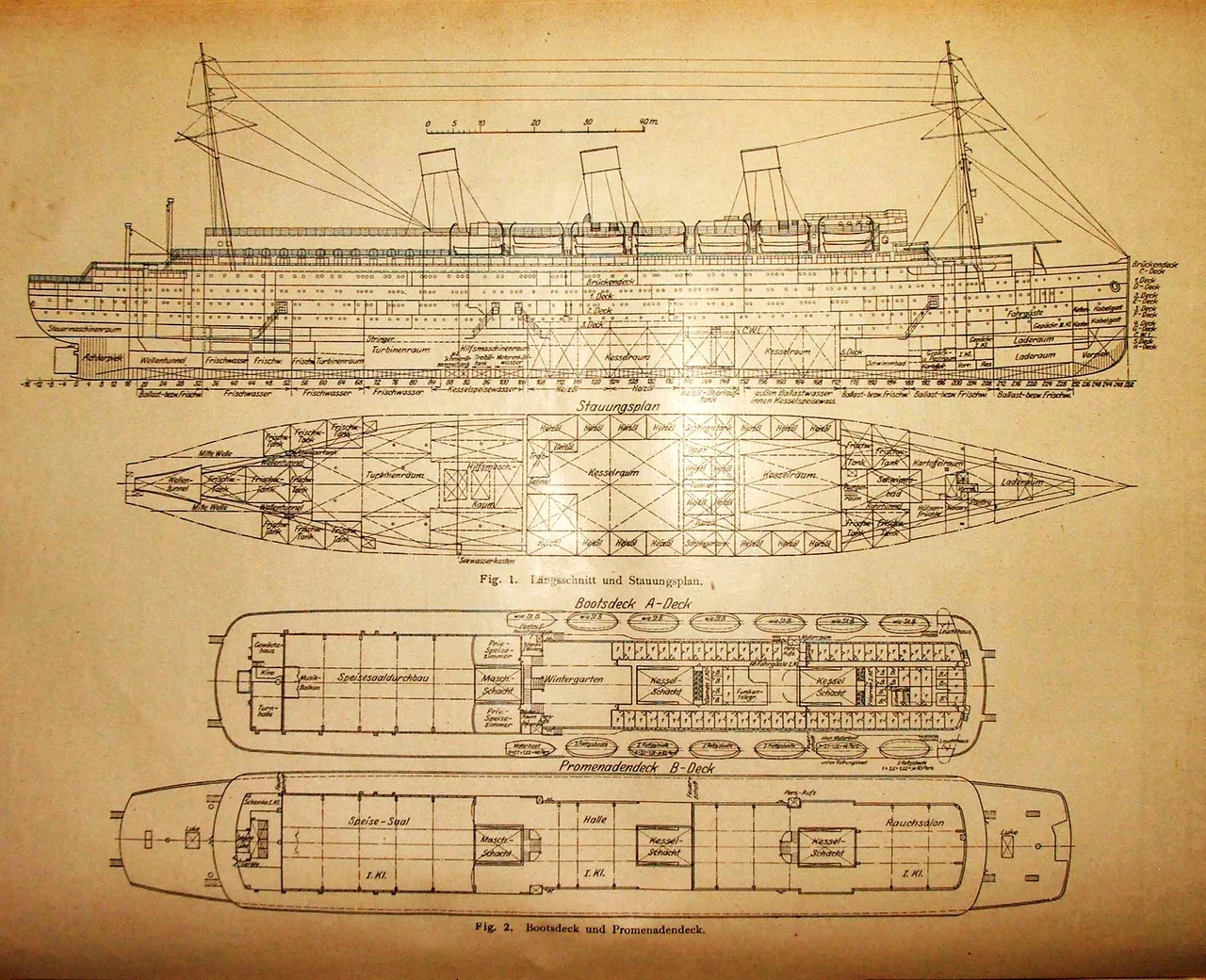 Deckpläne der Cap Arcona