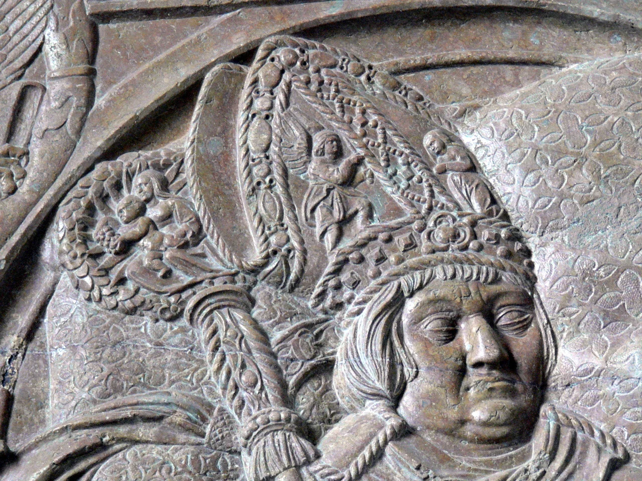 Ribe Cathedral. Epitaph of Ivar Munk ( 1530 ), created by Claus Berg in Odense - Detail