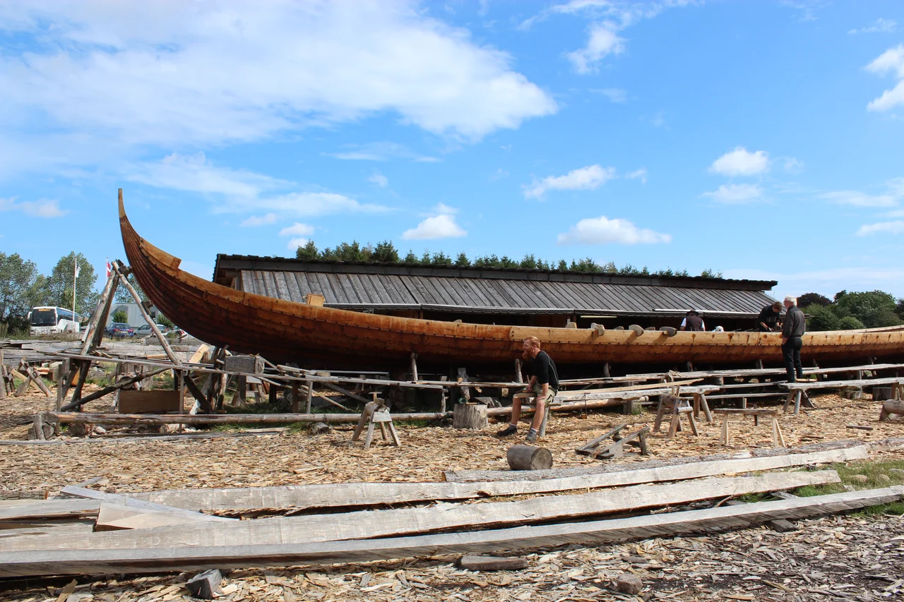 Reconstruction of the Ladby Ship at Vikingmuseum Ladby summer 2014.